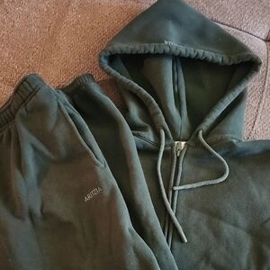 Aritzia Scarab Green Sweat Suit